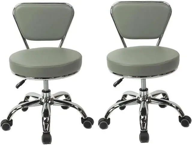 Main image of Set of 2 Dayton Pedicure Stool (Grey) Pneumatic, Adjustable Height, Perfect for Nail Salon, Pedicure spa