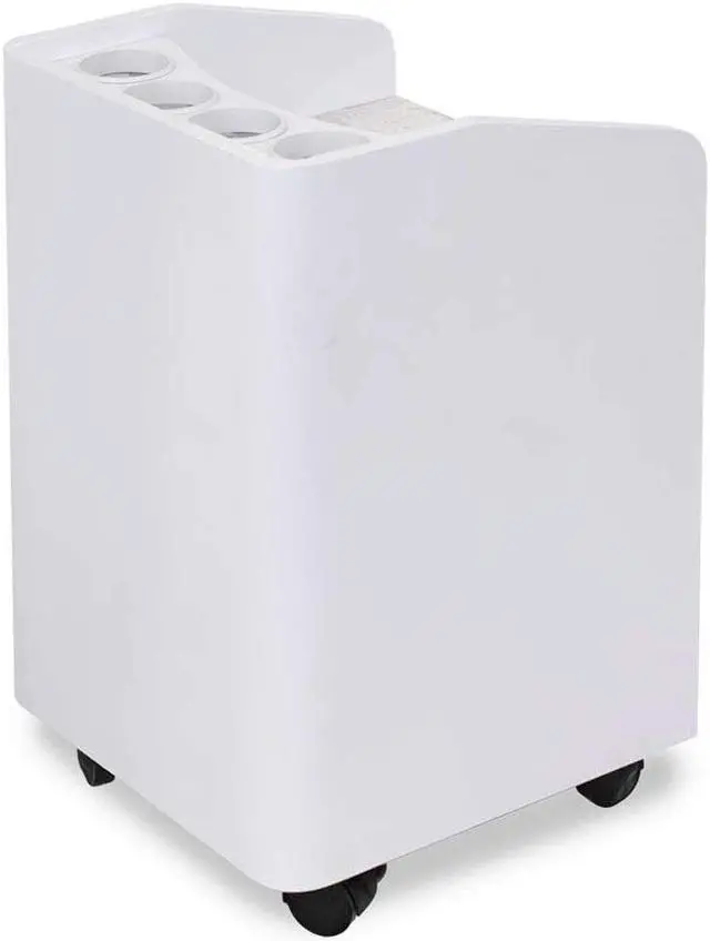 Alt view image 2 of 4 - MAYAKOBA Sonoma Rolling Pedicure Trolley Manicure Storage Cart for Pedicure Spa, Nail Salon Furniture & Equipment, Marble Top, Luxe White/Silver Accents