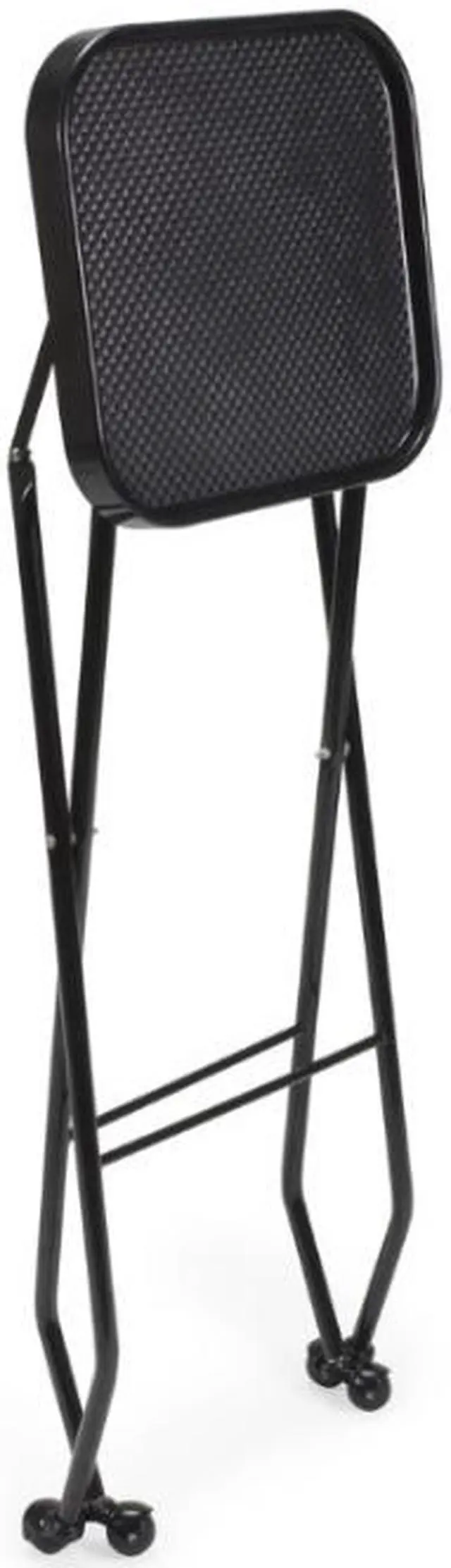 Alt view image 3 of 7 - CALEB Fold-A-Way Salon Service Tray BLACK Rolling Service Tray for Barber Shop, Salon Furniture & Equipment