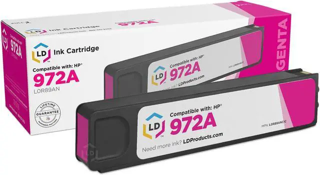 Main image of LD Compatible Ink Cartridge Replacements for HP 972A L0R89AN (Magenta)