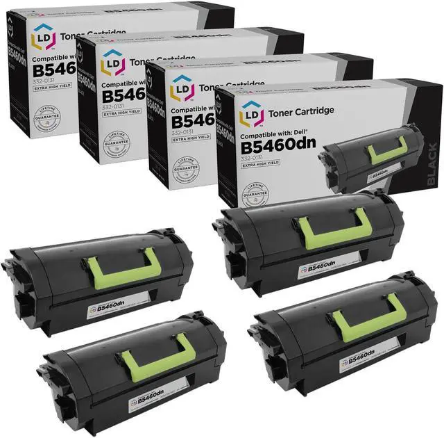 Main image of LD © Compatible Replacements for Dell 332-0131 (03YNJ) Set of 4 Extra High Yield Black Laser Toner Cartridges for use in Dell Laser B5460dn Printer