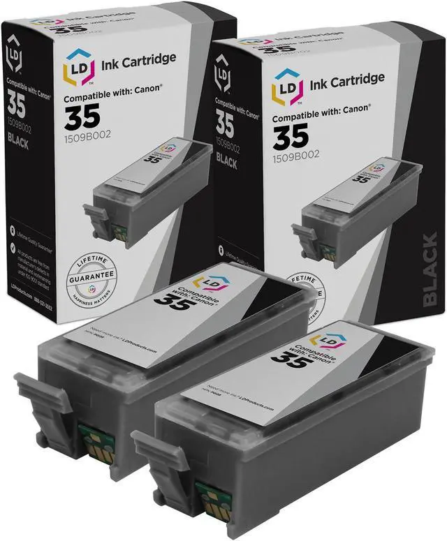 Main image of LD Products Compatible Ink Cartridge Replacement for Canon PGI35 (Black, 2-Multipack)