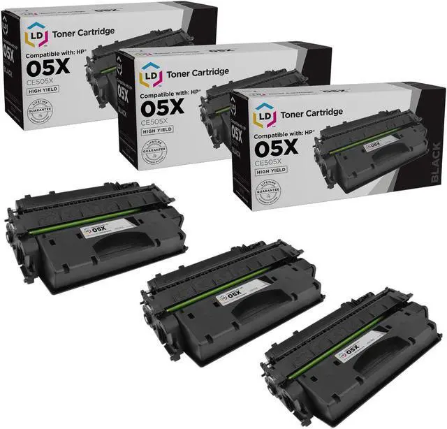 Main image of LD Products Compatible Toner Cartridge Replacements for HP 05X CE505X (Black, 3-Pack)
