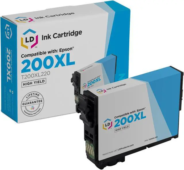 Main image of LD Products Remanufactured Ink Cartridge Replacement for Epson 200XL 200 XL T200XL220 High Yield (Cyan)