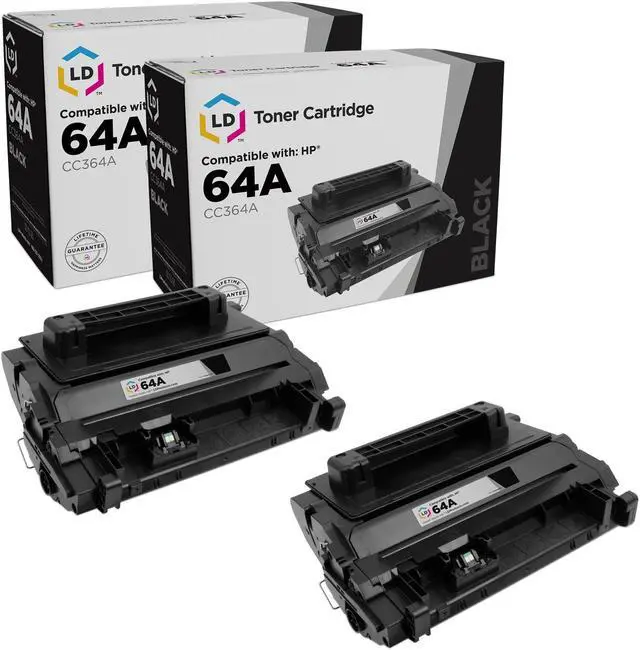 Main image of LD Products Replacement Toner Cartridges for HP 64A CC364A (Black, 2-Pack)