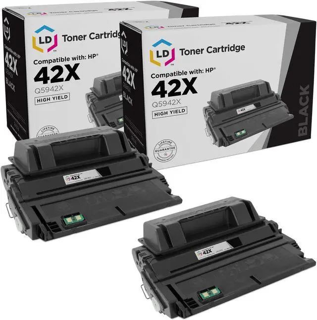Main image of LD Products Compatible Toner Cartridge Replacement for HP 42X Q5942X High Yield (HP 42X Black, 2-Pack) for LaserJet 4250, 4250tn, 4350n, 4250dtn, 4350, 4350tn, 4250dtnsl, 4350dtn, 4250n, 4350dtnsl