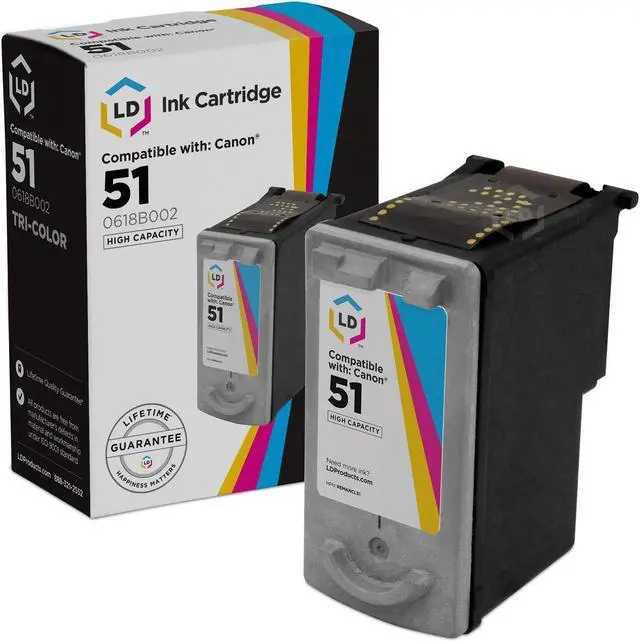 Main image of LD Remanufactured Ink Cartridge Replacement for Canon CL51 High Capacity (Color) Compatible with Canon Pixma MP170 MP450 iP6210D iP6220D MP150 MP460 MP160 MP180 iP6310D MX310 MX300