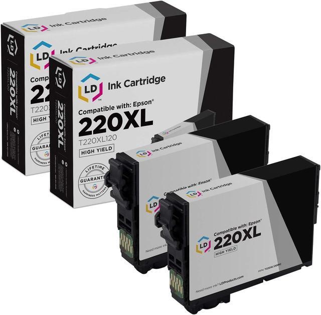 Main image of LD Products Replacement for Epson 220XL Ink Cartridges 220 XL T220XL120 High Yield (Black, 2-Pack)
