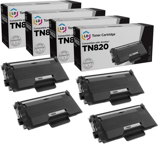 Main image of LD Products Compatible Toner Cartridge Replacement for Brother TN820 (Black, 4-Packs)
