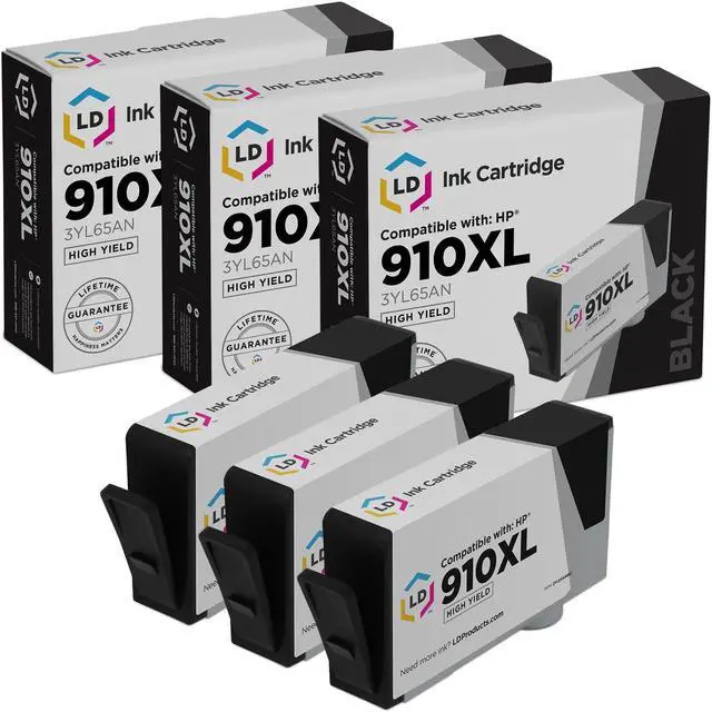 Main image of LD Products Remanufactured Ink Cartridge Replacements for HP 910XL 3YL65AN High Yield (Black, 3-Pack)