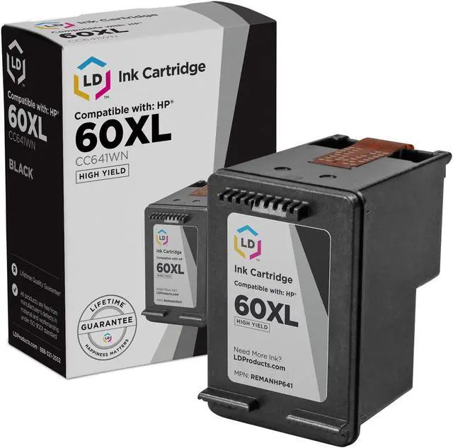 Main image of LD Products Ink Cartridge Replacement for HP 60XL High yield (Black)
