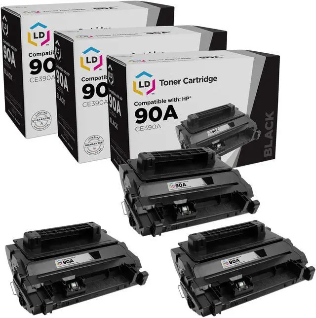 Main image of LD Products Compatible Toner Cartridge Replacement for HP 90A CE390A (Black, 3-Pack)