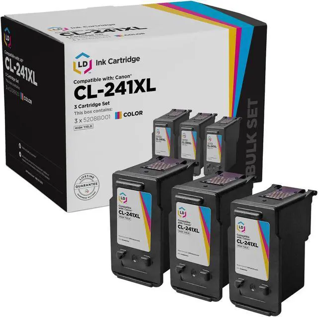 Main image of LD Products Remanufactured Products Ink Cartridge Replacement for Canon CLI-241XL 5208B001 High Yield (Color, 3-Pack)