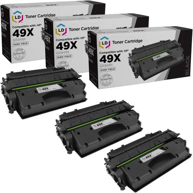 Main image of LD Products Compatible Toner Cartridge Replacement for HP 49X Q5949X High Yield (Black, 3-Pack)
