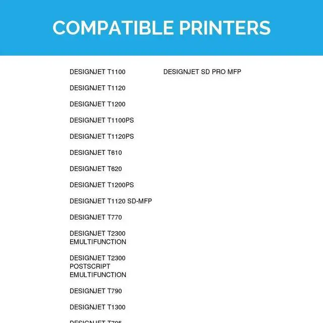 Alt view image 7 of 11 - LD Products Replacement for HP 72 Ink Cartridge C9371A High Yield (Cyan, Single-Pack) DesignJet T1100, T1120, T1200, T610, T620, T770, SD Pro MFP, T1100ps, T1120 SD-MFP, T1120ps, T1300, T2300, T2300ps
