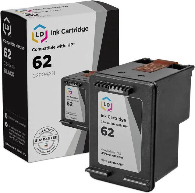 Main image of LD Products Remanufactured Ink Cartridge Replacement for HP 62 C2P04AN (Black)
