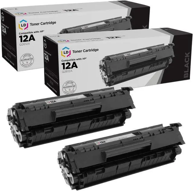 Main image of LD Products Compatible Toner Cartridge Replacements for HP 12A (Black, 2-Pack)