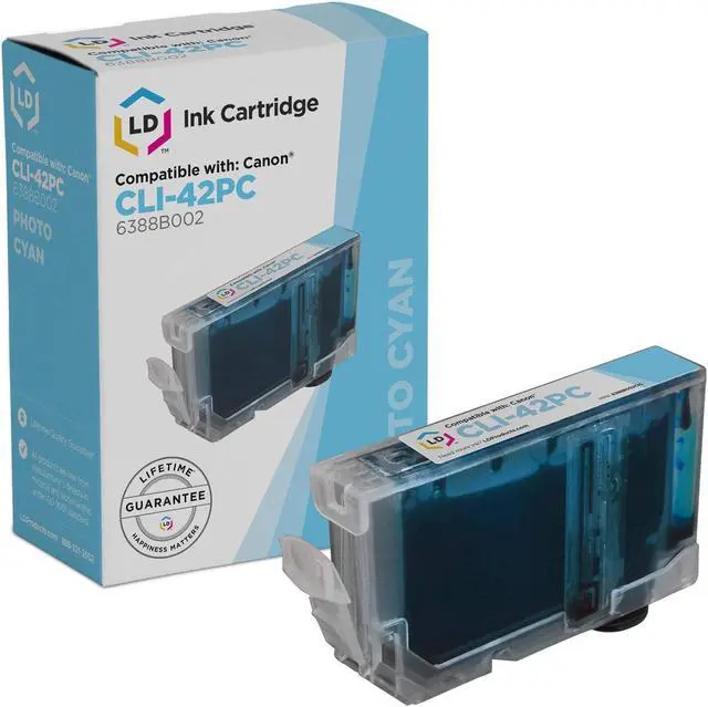Alt view image 2 of 8 - LD © Compatible Replacement for Canon 6388B002 / CLI-42PC Photo Cyan Inkjet Cartridge for use in Canon PIXMA PRO-100 Printer