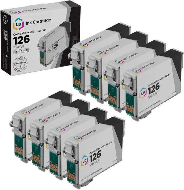 Main image of LD Products Replacement for Epson 126 Ink Cartridges T126120 T126 High Yield (Black, 3-Pack) for use in Workforce 435 520 635 645 WF-3520 WF-3530 WF-3540 WF-7010 WF-7510