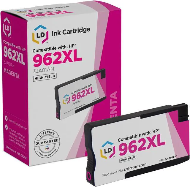 Main image of LD Products Remanufactured Ink Cartridge Replacement for 962 XL HP 962XL Color Ink Cartridges 3JA01AN High Yield