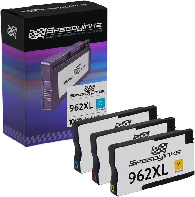 Main image of Speedy Inks Remanufactured Ink Cartridge Replacements for HP 962XL High Yield (Cyan, Magenta, Yellow, 3-Pack) Compatible with HP OfficeJet Pro 9010 9012 9013 9015 9018 9020 9025 Premier