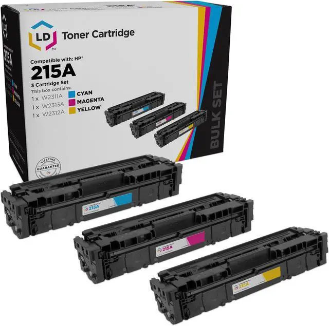 Main image of LD Products Compatible Toner Cartridge Replacements for HP 215A (W2311A Cyan, W2313A Magenta, W2312A Yellow 3-Pack)