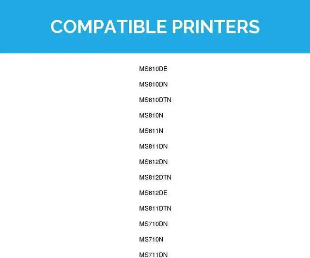 Alt view image 9 of 14 - LD Products Compatible Lexmark 521H 52D1H00 High Yield Toner Cartridge Replacement for MS710dn MS710n MS711dn MS810de MS810dn MS810dtn MS810n MS811dn MS811dtn MS811n MS812dek MS812dn (Black 4-Pack)