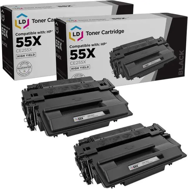Main image of LD Products Compatible Replacements for HP 55X 55A CE255X CE255A Toner Cartridge for Laserjet P3015 P3015dn P3015x HP Laserjet Pro 500 MFP M521dn M521dw M521 M525 Toner Printer (HY Black, 2-Pack)