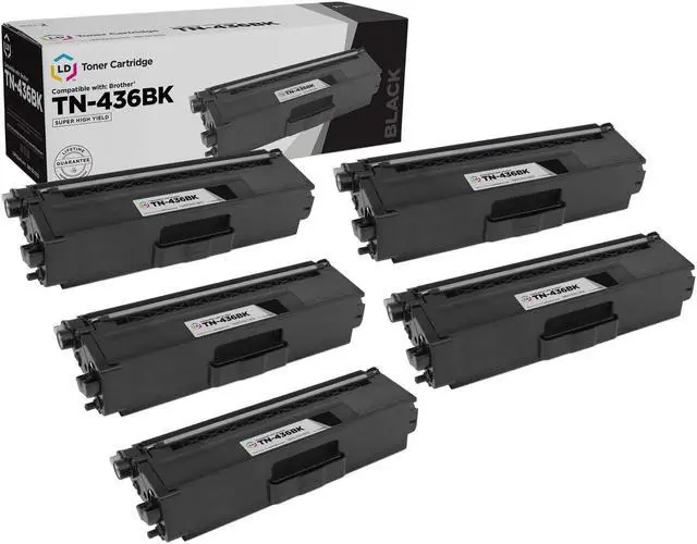 Main image of LD Products Compatible Toner Cartridge Replacements for Brother TN-436 TN436 TN436BK TN433 TN431 Super High Yield (Black, 5-Pack)