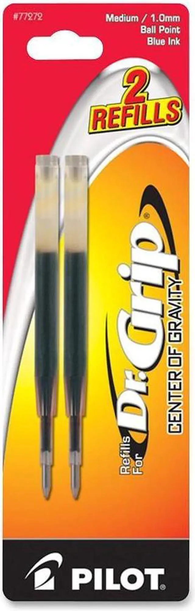 Alt view image 5 of 10 - Pilot Refill For Dr. Grip Center of Gravity Pen Med 2/PK Blue 77272