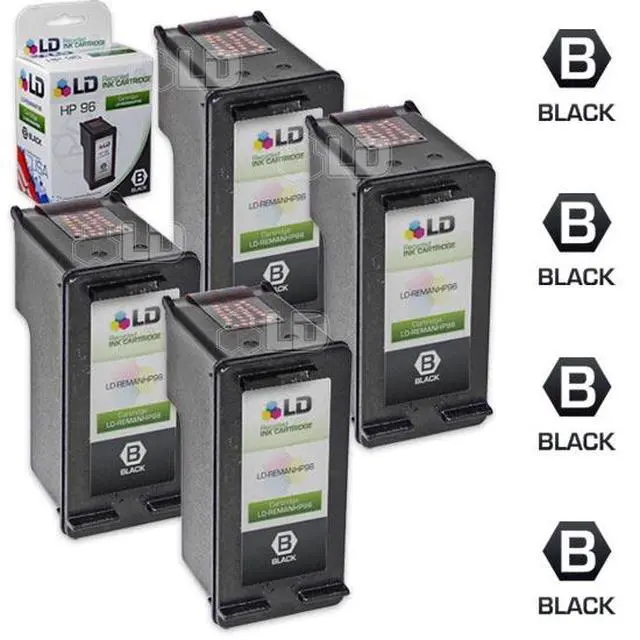 Main image of LD © Remanufactured Replacement Ink Cartridges for Hewlett Packard C8767WN (HP 96) High-Yield Black (4 Pack)