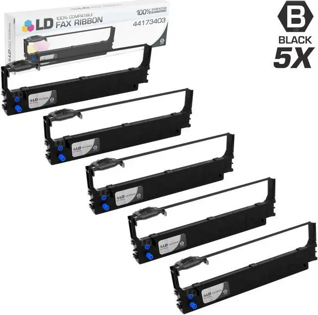 Main image of LD © Compatible Okidata 44173403 Set of 5 Black Printer Ribbon Cartridges for use in Okidata Microline 620, 690, and 5720