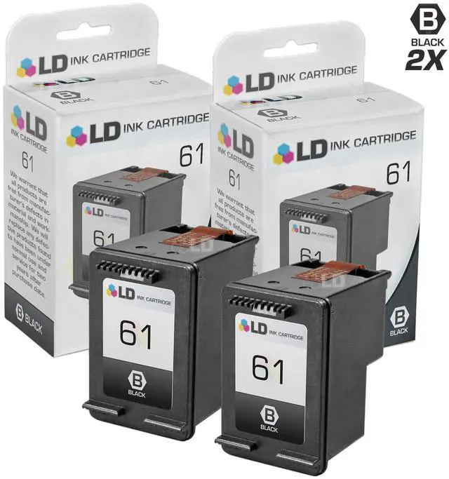 Main image of LD © Remanufactured Replacement Ink Cartridges for Hewlett Packard CH561WN (HP 61) Black (2 pack)