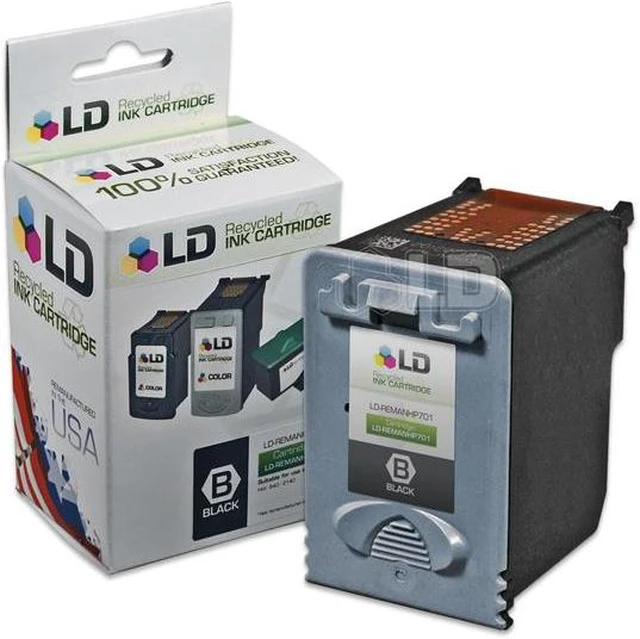 Main image of LD © Remanufactured Replacement Ink Cartridge for Hewlett Packard CC635A (HP 701) Black for use in the HP FAX 640, HP FAX 650, HP 2140 Fax Printers