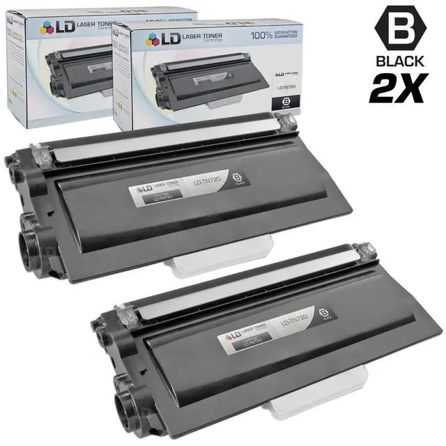Main image of LD Compatible Brother TN720 Black Toner Cartridge 2-Pack for DCP-8110DN, DCP-8155DN, HL-5450DN, HL-5470DW, MFC-8510DN, MFC-8710DW, MFC-8950DWT