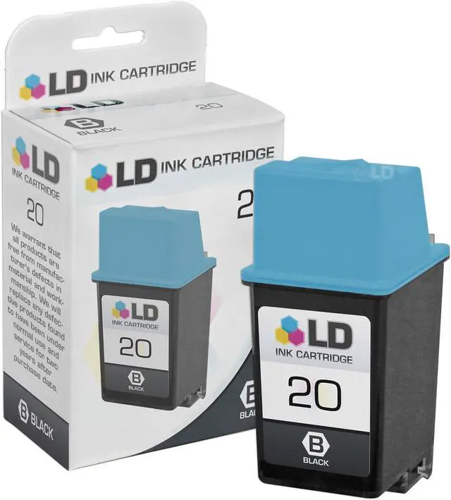 Alt view image 2 of 3 - LD © Remanufactured Replacements for Hewlett Packard C6614DN (HP 20) Set of 2 Black Inkjet Cartridges for use in HP Apollo, Deskjet, & FAX Printers