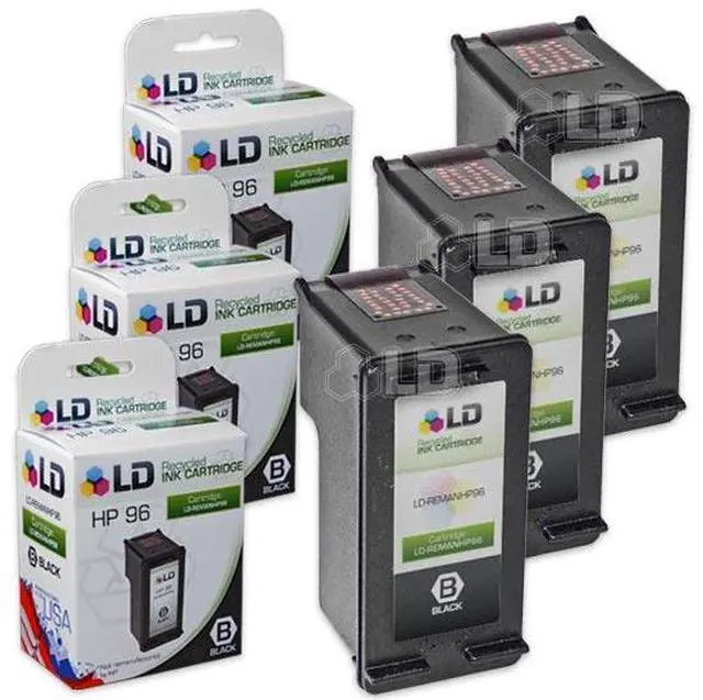 Main image of LD © Remanufactured Replacement Ink Cartridges for Hewlett Packard C8767WN (HP 96) High-Yield Black (3 Pack)