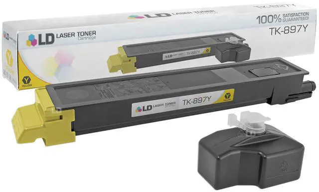 Main image of LD © Compatible Replacement for Kyocera-Mita TK-897Y Yellow Laser Toner Cartridge for use in Kyocera-Mita TASKalfa 205c, 255, 255c, FS-C8520MFP, and FS-C8525MFP Printers