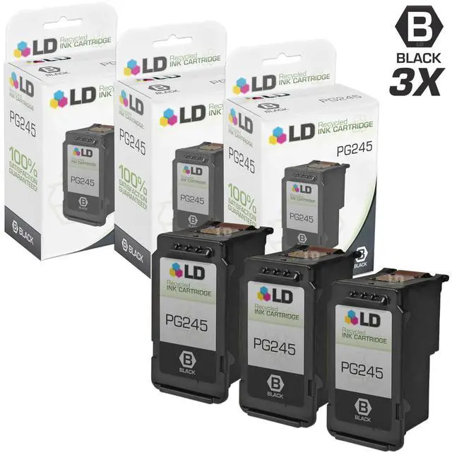 Main image of LD © Remanufactured Replacements for Canon PG-245 / 8279B001AA 3PK SY Black Ink Cartridges for use in Canon PIXMA iP2820, MG2420, MG2520, MG2920, MG2922, MG2924, & MX492 Printers