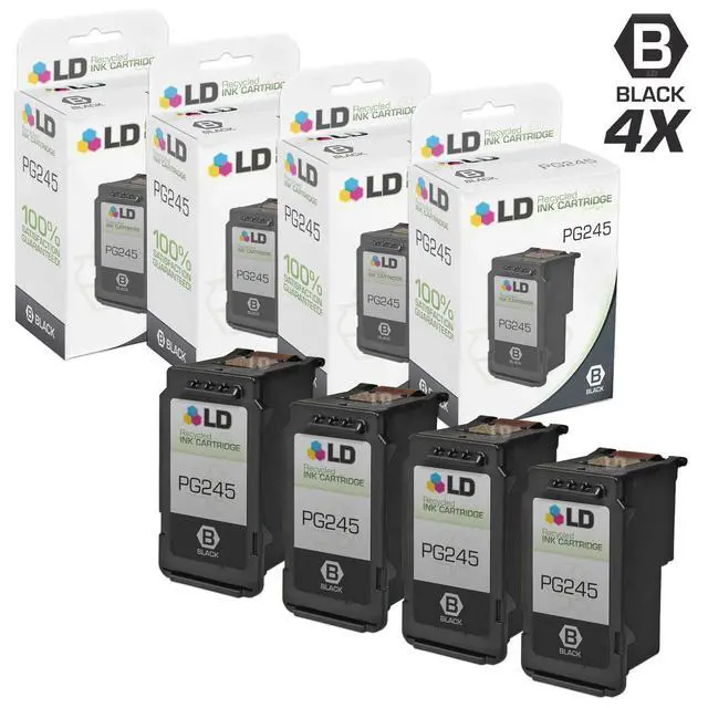 Main image of LD © Remanufactured Replacements for Canon PG-245 / 8279B001AA 4PK SY Black Ink Cartridges for use in Canon PIXMA iP2820, MG2420, MG2520, MG2920, MG2922, MG2924, & MX492 Printers
