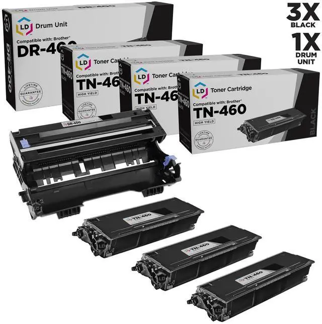Main image of LD © 3 Brother Compatible TN460's and 1 DR400 Drum