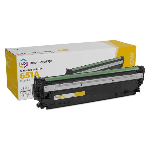 Main image of LD Compatible Replacement for HP 651A CE342A Yellow Toner Cartridge for Enterprise & LaserJet Enterprise 700 Color MFP M775dn, 700 Color MFP M775f, 700 Color MFP M775z, 700 Color MFP M775z Plus