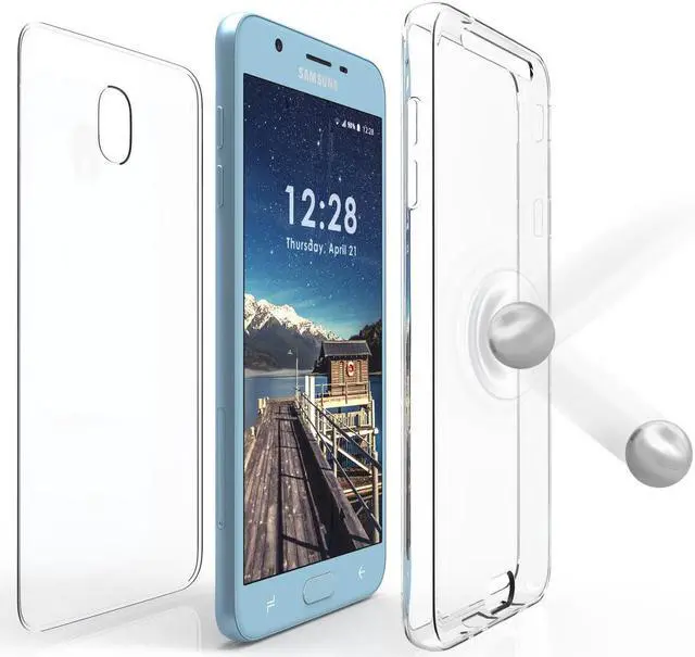 Alt view image 3 of 6 - Clear Screen Guard Full Body TPU Wrap Case Cover for Galaxy Express Prime 3