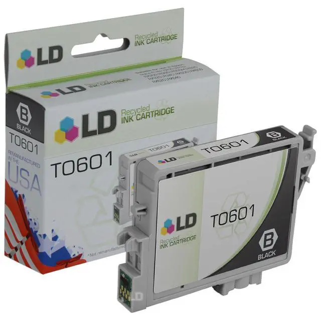 Alt view image 2 of 2 - LD © Remanufactured Replacements for Epson T060120 Set of 3 Black Pigment Based Inkjet Cartridges