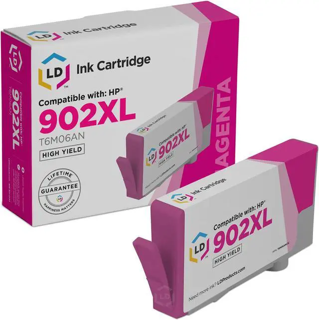 Alt view image 3 of 4 - LD Compatible Replacements for HP 902XL HY Ink: Black Cyan Magenta Yellow 4-Pack for OfficeJet 6950 6954 6962 OfficeJet Pro 6958 6960 6970 6978