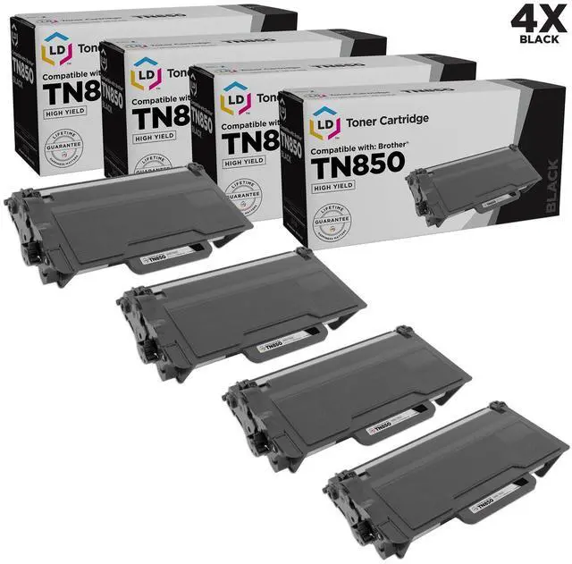 Main image of LD Compatible Replacement for Brother TN850 High Yield Black Toner Cartridges 4-Pack for DCP-L5500DN, DCP-L5600DN, DCP-L5650DN, HL-L6300DW, HL-L6400DW, HL-L6400DWG, MFC-L5900DW, MFC-L6700DW