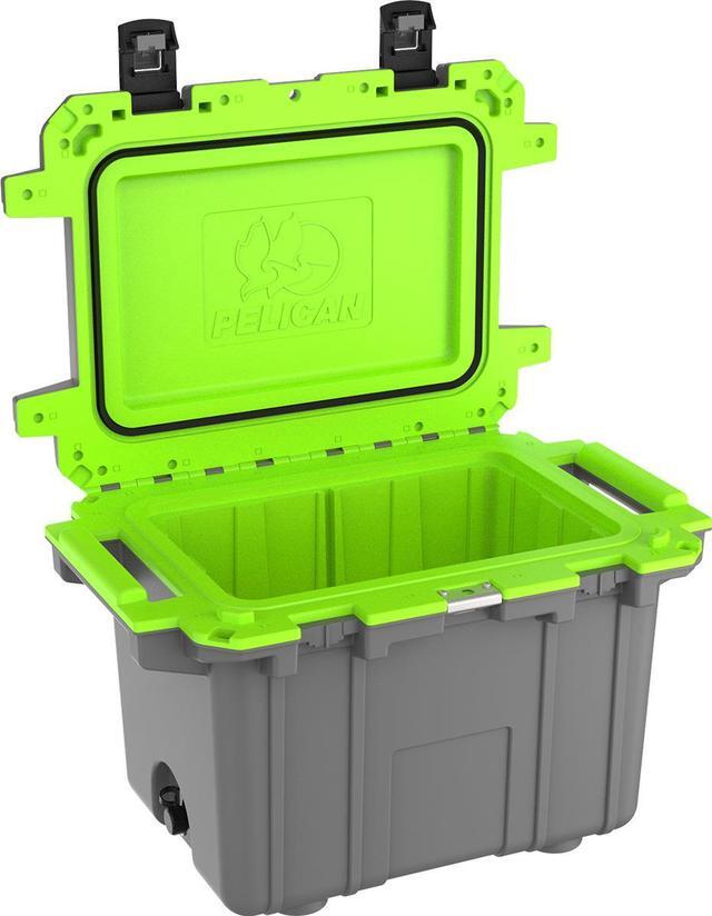 Alt view image 3 of 10 - Pelican ProGear 50 IM Elite Dark Gray/Electric Green Cooler [50Q-1-DKGRYEGRN]