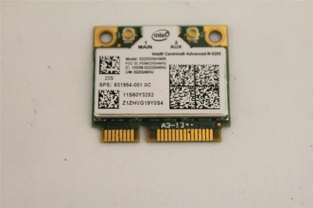 Main image of HP 631954-001 Half Mini PCIe Wireless Card Centrino Advanced-N 6205
