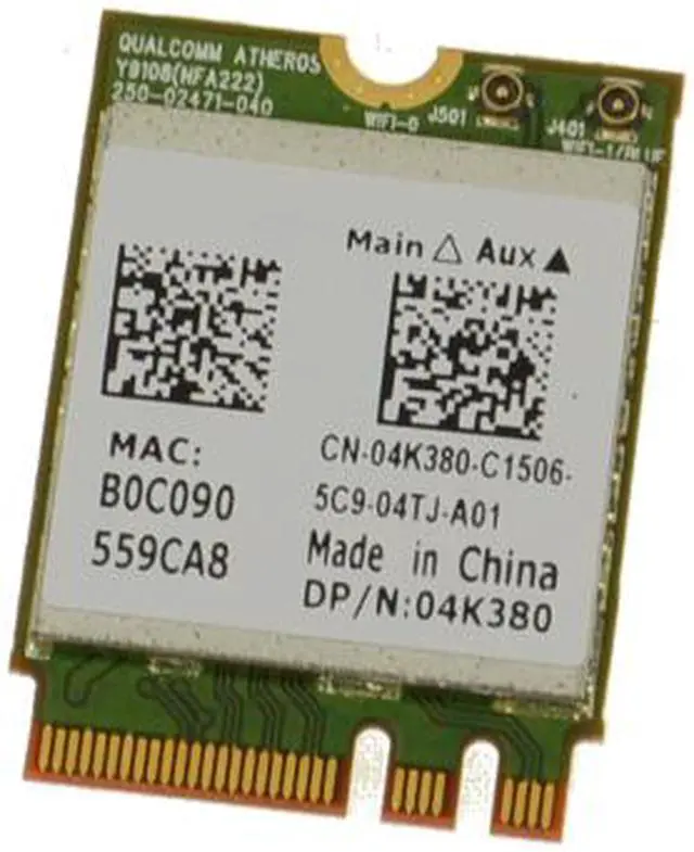 Main image of 4K380 802.11a/b/g/n 2.4/5GHz BT4.0 WIFI WLAN Card M.2