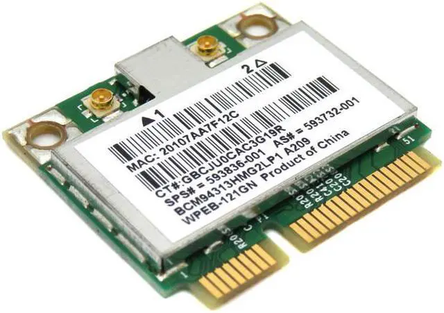 Main image of Genuine HP Wireless Card B/g/n Mini 110-3000 HP Part# 593836-001